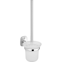 Aqualine RUMBA WC štětka závěsná, mléčné sklo, chrom RB108