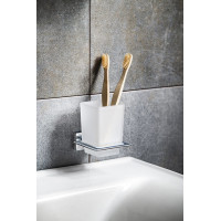 Aqualine APOLLO sklenka, mléčné sklo, chrom 1416-04