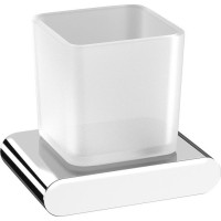 Sapho FLORI sklenka, mléčné sklo, chrom RF004