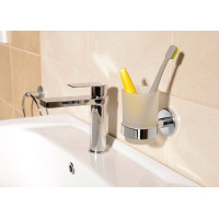Aqualine SAMBA sklenka, mléčné sklo, chrom SB104