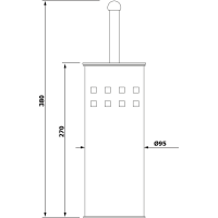 Aqualine SIMPLE LINE WC štětka válcová s otvory, bílá 04002W