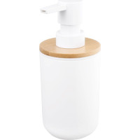 Aqualine SNOW dávkovač mýdla na postavení 350ml, bílá/bambus 7578