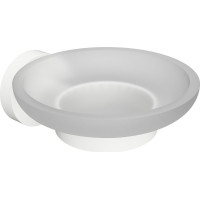 Sapho X-ROUND WHITE mýdlenka, mléčné sklo, bílá mat XR803W