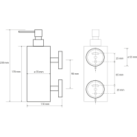 Sapho X-ROUND dávkovač mýdla 550ml, chrom XR102