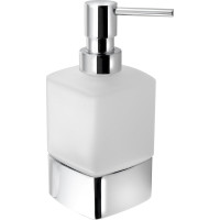Gedy LOUNGE dávkovač mýdla na postavení, 280 ml, mléčné sklo, chrom 545513