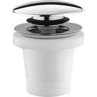 Polysan Vanová výpust 6/4", Click Clack, pro vany bez přepadu, chrom 71704