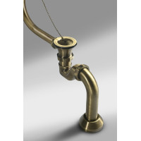 Polysan CHARLESTON vanová souprava pro vnější instalaci, řetízek, včetně sifonu, bronz 71688