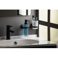 Sapho X-ROUND BLACK sklenka, mléčné sklo, černá mat XR903B
