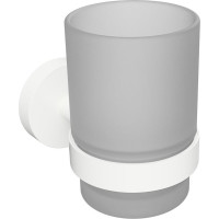 Sapho X-ROUND WHITE sklenka, mléčné sklo, bílá mat XR903W