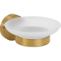 Sapho X-ROUND GOLD mýdlenka, mléčné sklo, zlato mat XR803GB