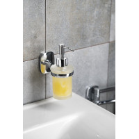Aqualine RUMBA dávkovač mýdla 160ml, mléčné sklo, chrom RB119
