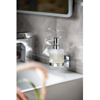 Sapho X-SQUARE dávkovač mýdla 200ml, mléčné sklo, chrom XQ101