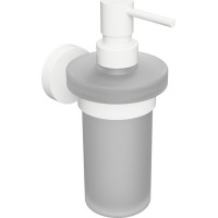 Sapho X-ROUND WHITE dávkovač mýdla 230ml, mléčné sklo, bílá mat XR101W
