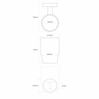 Sapho X-ROUND GOLD sklenka, mléčné sklo, zlato mat XR903GB