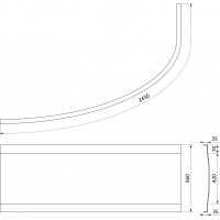 Polysan NAOS L, R 180 panel čelní 46312