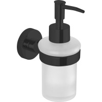 Aqualine SAMBA dávkovač mýdla 150ml, mléčné sklo, černá mat SB219
