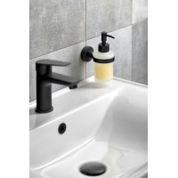 Aqualine SAMBA dávkovač mýdla 150ml, mléčné sklo, černá mat SB219