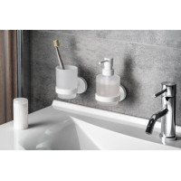 Sapho X-ROUND WHITE sklenka, mléčné sklo, bílá mat XR903W