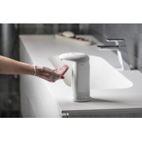 Aqualine Bezdotykový dávkovač mýdla na postavení, 350ml, 83x196x135mm, ABS/bílá 08131