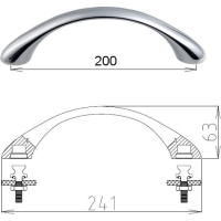 Polysan SYMMETRIC madlo do vany 240mm, chrom 250420