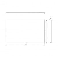 Polysan PLAIN panel boční 100x59cm, černá mat 72723.21