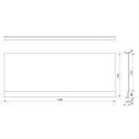 Polysan PLAIN NIKA panel 150x59cm, černá mat 72496.21