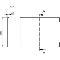 Polysan COUVERT panel boční 80x52cm, černá mat 72856.21