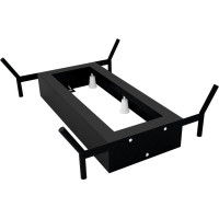 Polysan REDUTA konstrukce pro vanu 150x75cm, černá mat 72830B