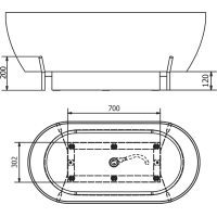 Polysan REDUTA konstrukce pro vanu 171x81cm, bílá mat 72820W