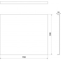 Polysan PLAIN panel boční 70x59cm, černá mat 72669.21