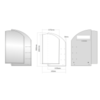 Aqualine WEGA zrcadlo s policemi 65x90cm 65028