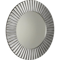 Sapho PRIDE kulaté zrcadlo v dřevěném rámu ø 90cm, stříbrná PD902