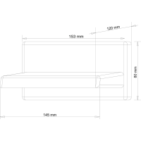 Sapho Nástěnná výtoková hubice otevřená, šířka 145mm, kaskáda, chrom 5108