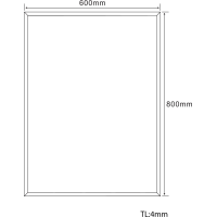 Aqualine Zrcadlo s fazetou 60x80cm, bez úchytu 22496