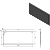 Sapho TREOS zrcadlo v rámu 1100x500mm, dub Polar TS100-1010