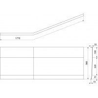 Polysan TIGRA L 170 panel čelní, černá mat 90312.21
