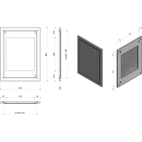 Sapho NIROX zrcadlo v rámu 600x800mm, dub stříbrný NX608-1111