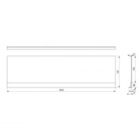 Polysan COUVERT NIKA panel čelní 180x52cm, černá mat 72847.21