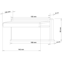 Sapho Výtoková hubice otevřená na okraj vany, šířka 145mm, kaskáda, chrom 5107