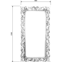 Sapho SCULE zrcadlo ve vyřezávaném rámu 80x150cm, bílá IN328
