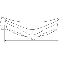 Aqualine DUNAJ 150 čelní panel, výška 57cm, včetně montážní sady G1355