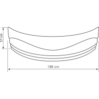 Aqualine DUNAJ 140 čelní panel, výška 57cm, včetně montážní sady G1345