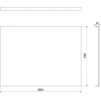 Polysan PLAIN panel boční 80x59cm, černá mat 72696.21