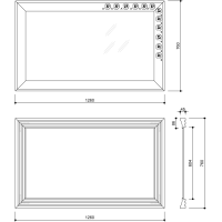 Sapho MANTILA zrcadlo v dřevěném rámu 760x1260mm, antik NL740