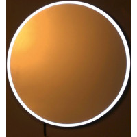 Sapho FLOAT kulaté zrcadlo s LED podsvícením ø 600mm, bílá 22559
