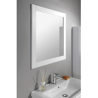 Aqualine FAVOLO zrcadlo v rámu 80x80cm, bílá mat FV080