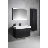 Sapho SORT zrcadlo s LED osvětlením 100x70cm, černá mat ST100