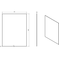 Sapho ACCORD zrcadlo s fazetou 700x900mm, bez úchytu MF444