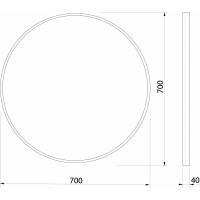 Sapho NOTION kulaté zrcadlo v rámu ø 70cm, zlato mat NT700G