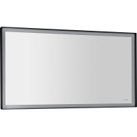 Sapho SORT zrcadlo s LED osvětlením 120x70cm, černá mat ST120